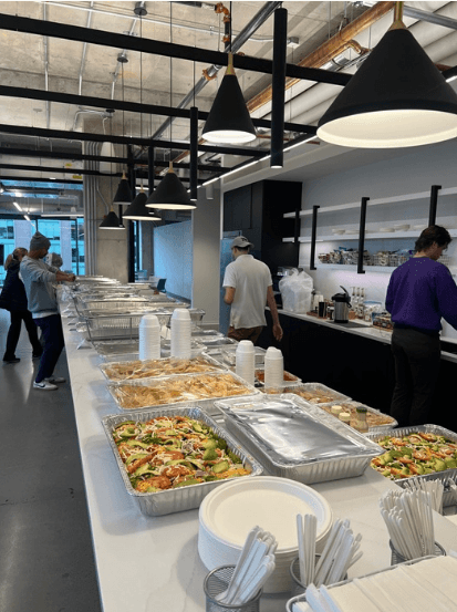 Tacos El Norte catering setup 3